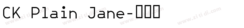 CK Plain Jane字体转换
